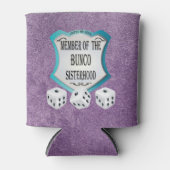 Bunco Zusterschap Paarse Glitter Grappig Blikjeskoeler (Voorkant)