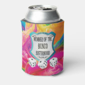 Bunco zusterschap roze regenboog kleuren dobbelste blikjeskoeler (Blikje Achterkant)