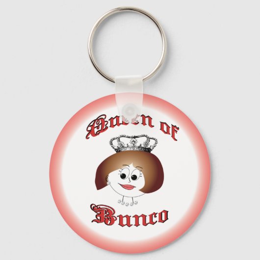 buncokoningin met kroon en ketting van de dice sleutelhanger (Voorkant)