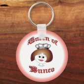 buncokoningin met kroon en ketting van de dice sleutelhanger (Voorkant)