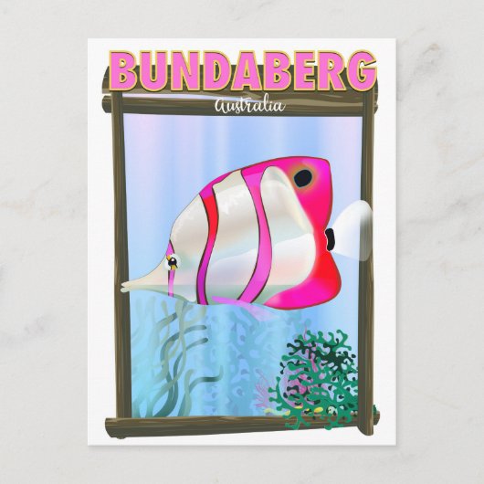 Bundaberg Australia Reisposter Briefkaart (Voorkant)