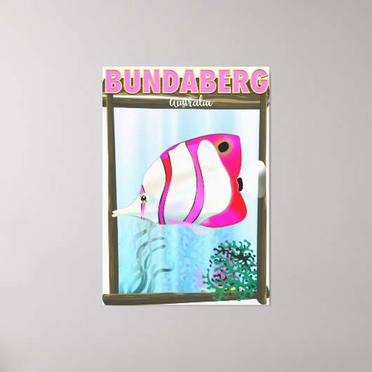 Bundaberg Australië reisposter Canvas Afdruk (Voorkant)