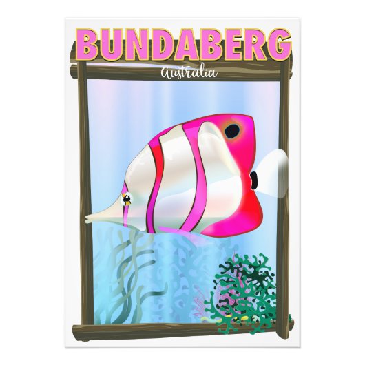 Bundaberg Australië reisposter Foto Afdruk (Voorkant)