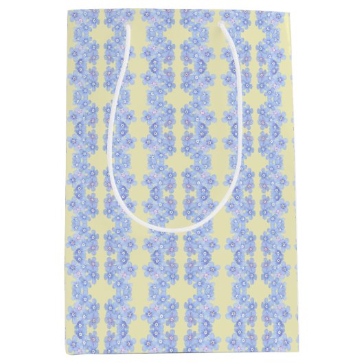 Bundel Blauwe Bouquets Medium Cadeauzakje (Voorkant)