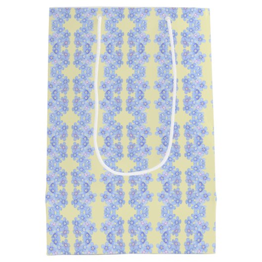 Bundel Blauwe Bouquets Medium Cadeauzakje (Achterkant)