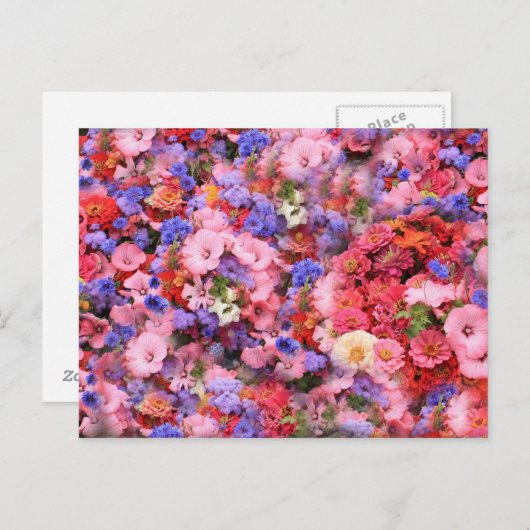bundel bloemen briefkaart (Voorkant / Achterkant)