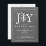 bundel Joy Chalk Snowflake Winter Baby shower Kaart<br><div class="desc">Een neutrale winteruitnodiging voor baby shower met de zin "bundel van vreugde",  met een afbeelding van een sneeuwvlok in plaats van een "O" in letters. De achtergrond is het karton geïnspireerd.   Pas de tekst aan met details van uw gelegenheid.</div>
