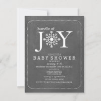 bundel Joy Chalk Snowflake Winter Baby shower