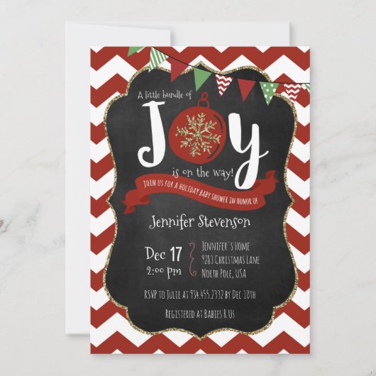 Bundel Joy is onderweg naar Baby shower Kaart (Voorkant)