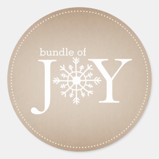 Bundel Joy Neutral Snowflake Baby Sticker (Voorkant)