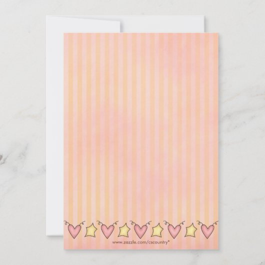 Bundel Joy : Roze: baby shower Uitnodiging (Achterkant)