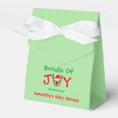 Bundel met vrolijk kerstBaby shower Bedankdoosjes (Voorkant Zijde)