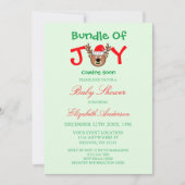 Bundel met vrolijk kerstBaby shower Kaart (Voorkant)