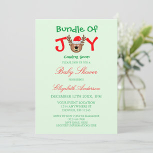 Bundel met vrolijk kerstBaby shower Kaart