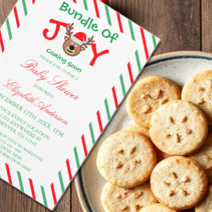 Bundel met vrolijk kerstBaby shower Kaart