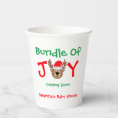 Bundel met vrolijk kerstBaby shower Papieren Bekers (Voorkant)
