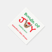 Bundel met vrolijk kerstBaby shower Servet (Hoek)