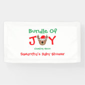 Bundel met vrolijk kerstBaby shower Spandoek (Horizontaal)