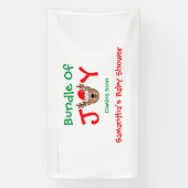 Bundel met vrolijk kerstBaby shower Spandoek (Verticaal)