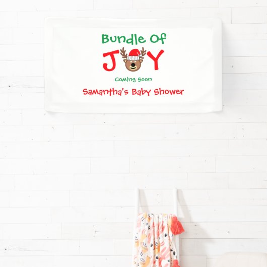 Bundel met vrolijk kerstBaby shower Spandoek (Insitu)