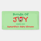 Bundel met vrolijk kerstBaby shower Spandoek (Horizontaal)