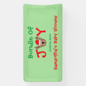 Bundel met vrolijk kerstBaby shower Spandoek (Verticaal)