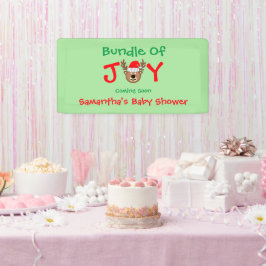 Bundel met vrolijk kerstBaby shower Spandoek