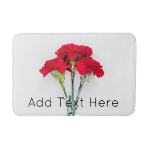 bundel rode anjerbloemen badmat