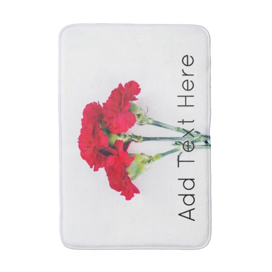 bundel rode anjerbloemen badmat (Voorkant Verticaal)