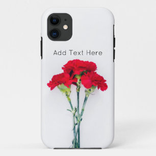 bundel rode anjerbloemen Case-Mate iPhone case