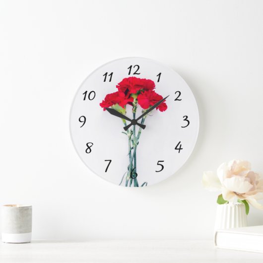 bundel rode anjerbloemen grote klok (Huis)