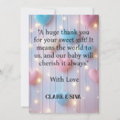 Bundel van dankbaarheid: Baby Dank u kaarten (Achterkant)