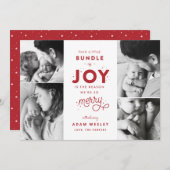 Bundel van de Baby kerstgeboorte van Joy Feestdagenkaart (Voorkant / Achterkant)