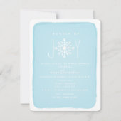 bundel van het Baby shower Joy Snowflake - blauw Kaart (Voorkant)