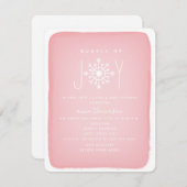 Bundel van het Baby shower van de Joy Snowflake -  Kaart (Voorkant / Achterkant)