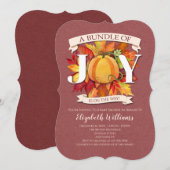 Bundel van het Baby shower van het pompoenpompoen  Kaart (Voorkant / Achterkant)