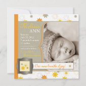 Bundel van het Joy Birth Announcement Square Aankondiging (Voorkant)