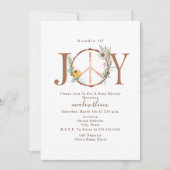 bundel van het Joy Floral Peace Sign Boho-Baby sho Kaart (Voorkant)