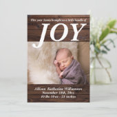 Bundel van Joy Birth Announcement kerstfoto Feestdagenkaart (Staand voorkant)