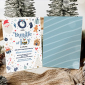 Bundel van Joy Blue Boy Winter Baby shower Kaart