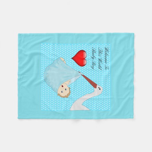Bundel van Joy Boy Stork Fleece Blanket (Voorkant (Horizontaal))