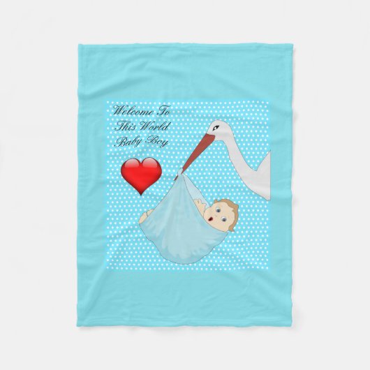 Bundel van Joy Boy Stork Fleece Blanket (Voorkant)