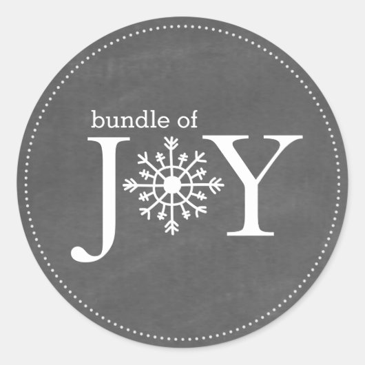 Bundel van Joy Chalk Snowflake Winter Baby Sticker (Voorkant)