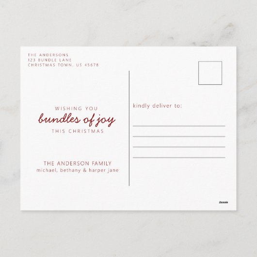 Bundel van Joy Feestdagenkaart (Achterkant)