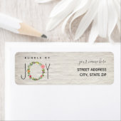 Bundel van Joy Floral Wreath Baby shower Etiket (Insitu)