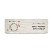 Bundel van Joy Floral Wreath Baby shower Etiket (Voorkant)