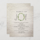 Bundel van Joy Greenery Krans Brick Baby shower Kaart (Voorkant / Achterkant)