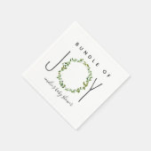 Bundel van Joy Greenery krans neutraal Baby shower Servet (Hoek)