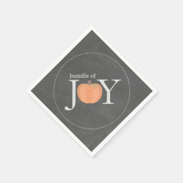 Bundel van Joy Krijtbord Pompoen Herfst Baby showe Servetten