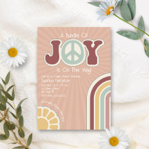 Bundel van Joy Muted Rainbow Peace Sign Baby showe
